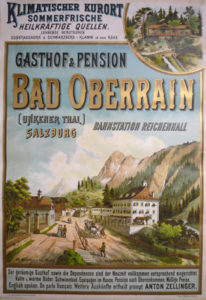 Werbeplakat des Bades Oberrain, um 1900 © J. Lang